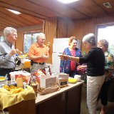 Wayne Stuenkel (left - Nancy's husband) and David Semon receive direction from Claudia Robards Perney and her assistants Nancy Baker Stuenkel (center) and Janet Clay Powell (right).