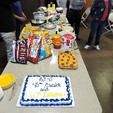 ...and at the end of the table,  combination Reunion / 60th Birthday cake...