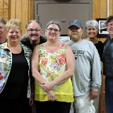 Potwin School (l. to r.) - David Riggin, Janet Clay Powell, Rodney Atherly, Mary Shelton Madden, Tim Madden, Claudia Robards Perney, Dean Foster